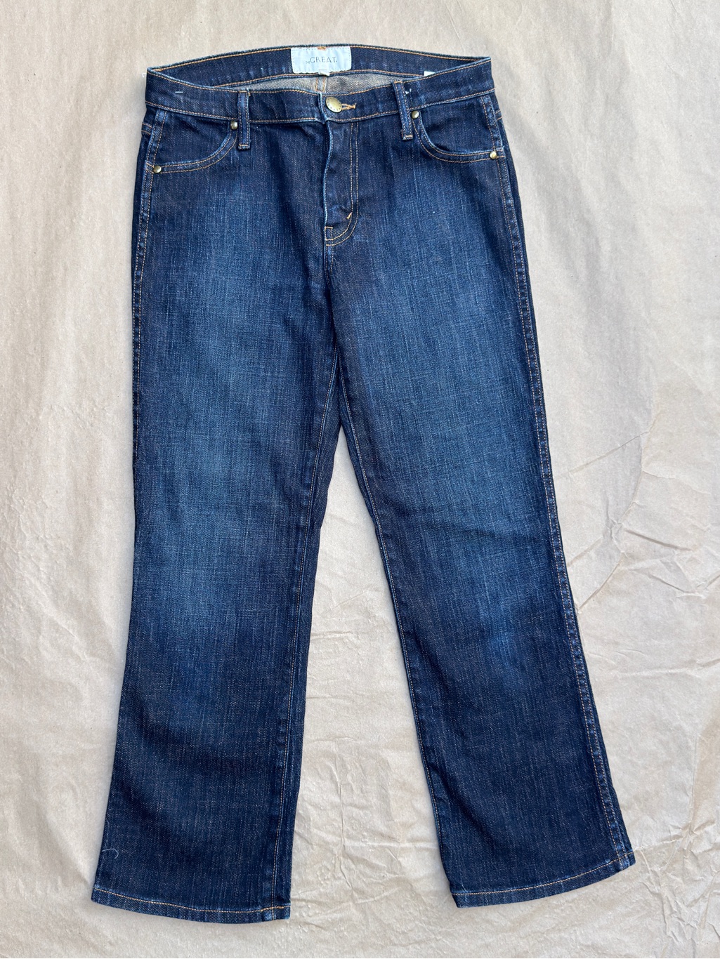 The Great. Dark Indigo Ankle Jeans
